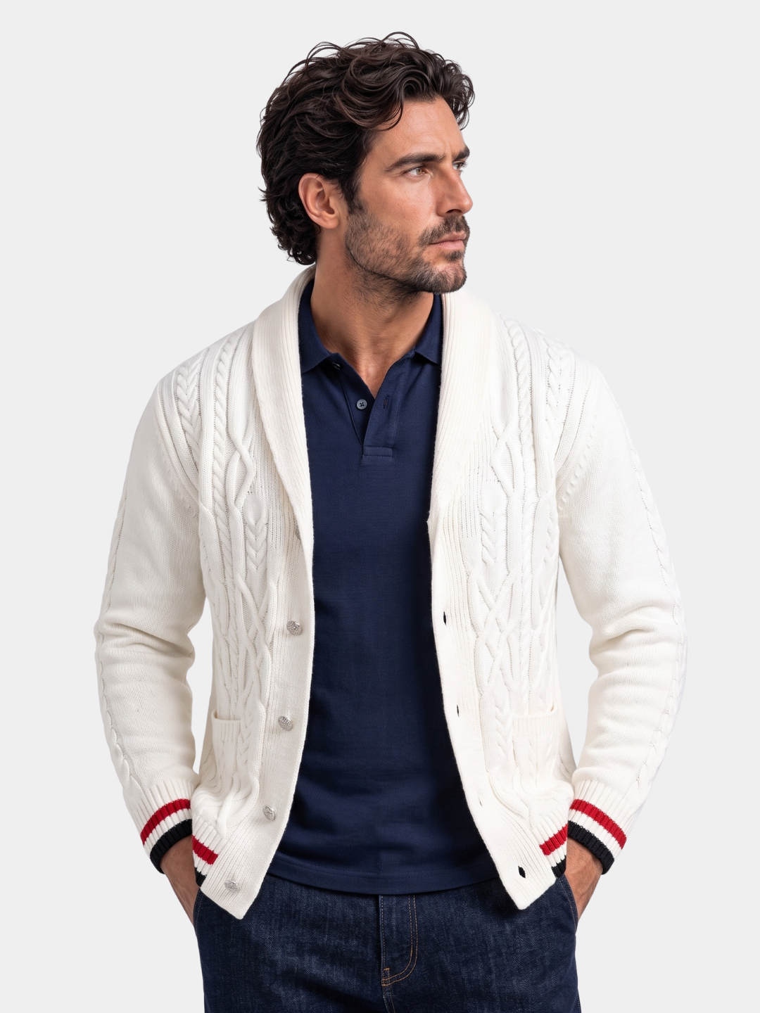 Academy Shawl-Neck Knit -