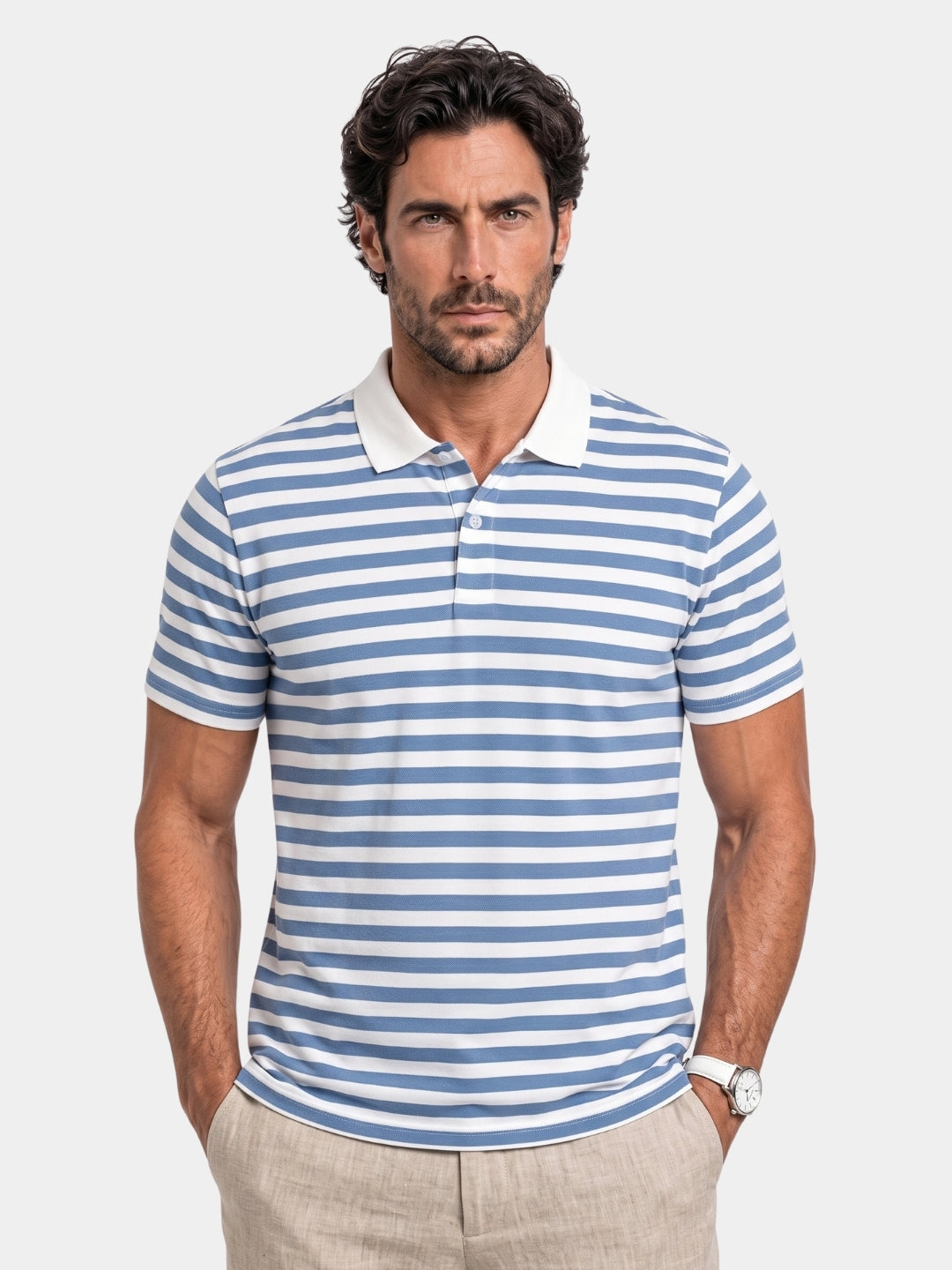 Azure Nautique Polo – Cross & Crown
