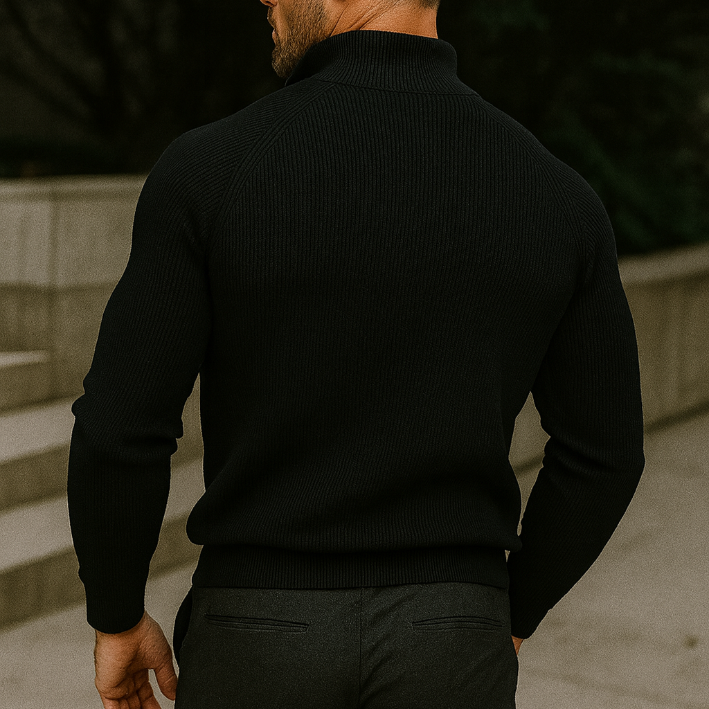 Zipped Collar Sweater R&L + Free Watch Nikiam