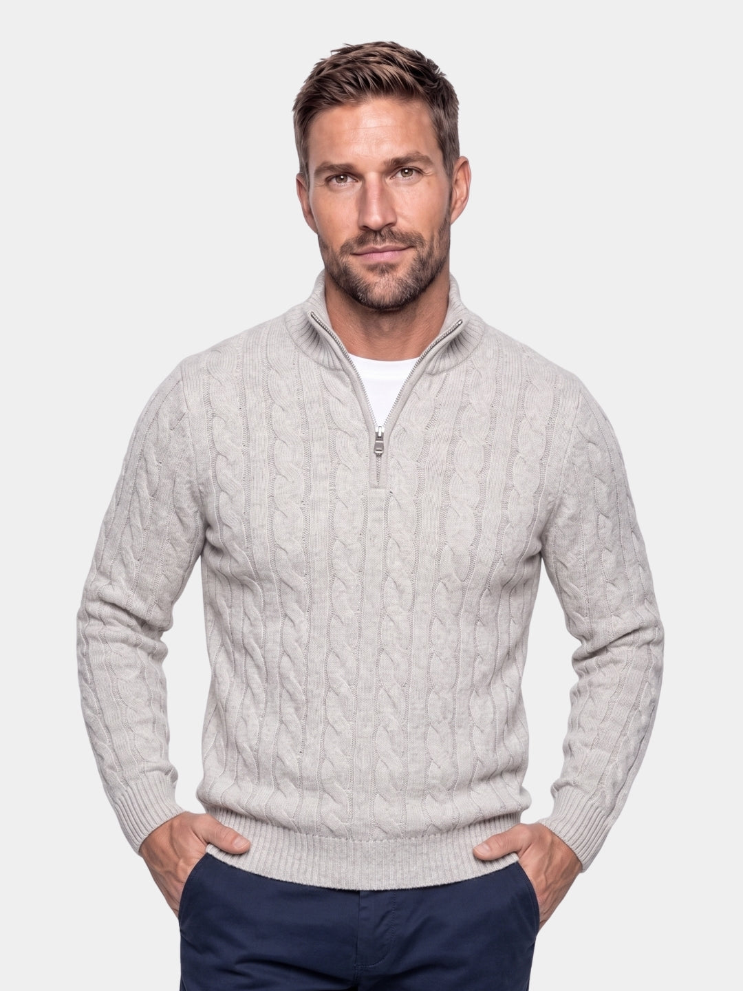 Essential Half Zip Curve Sweater -