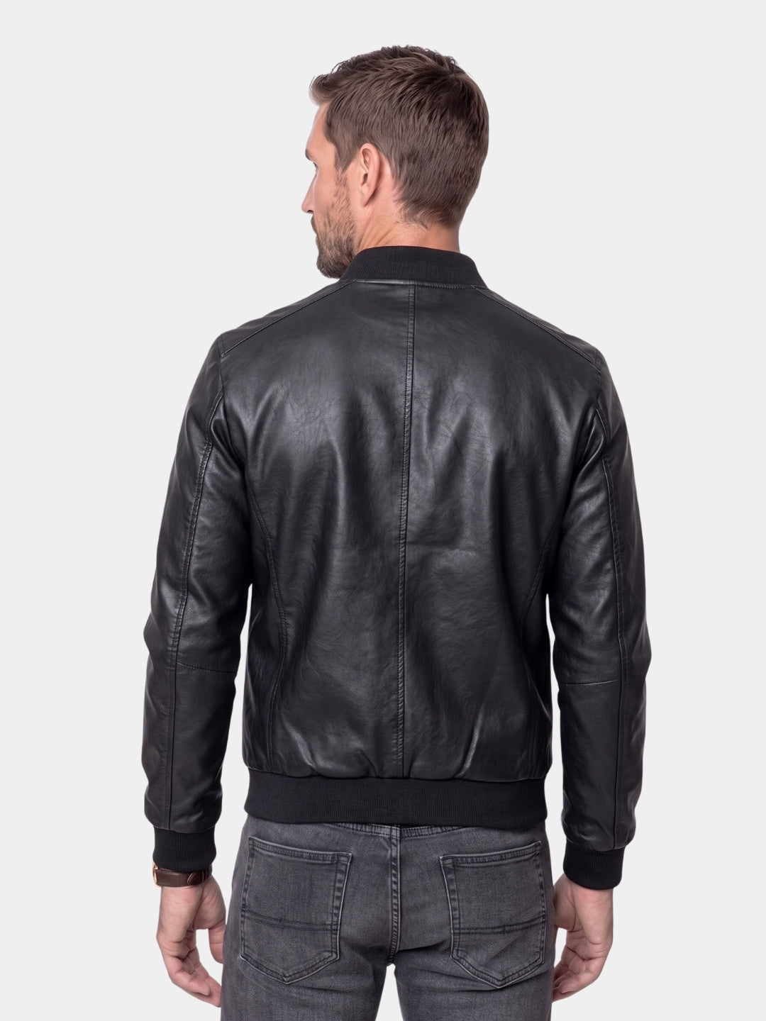 Essential Leather Jacket - Cross & Crown
