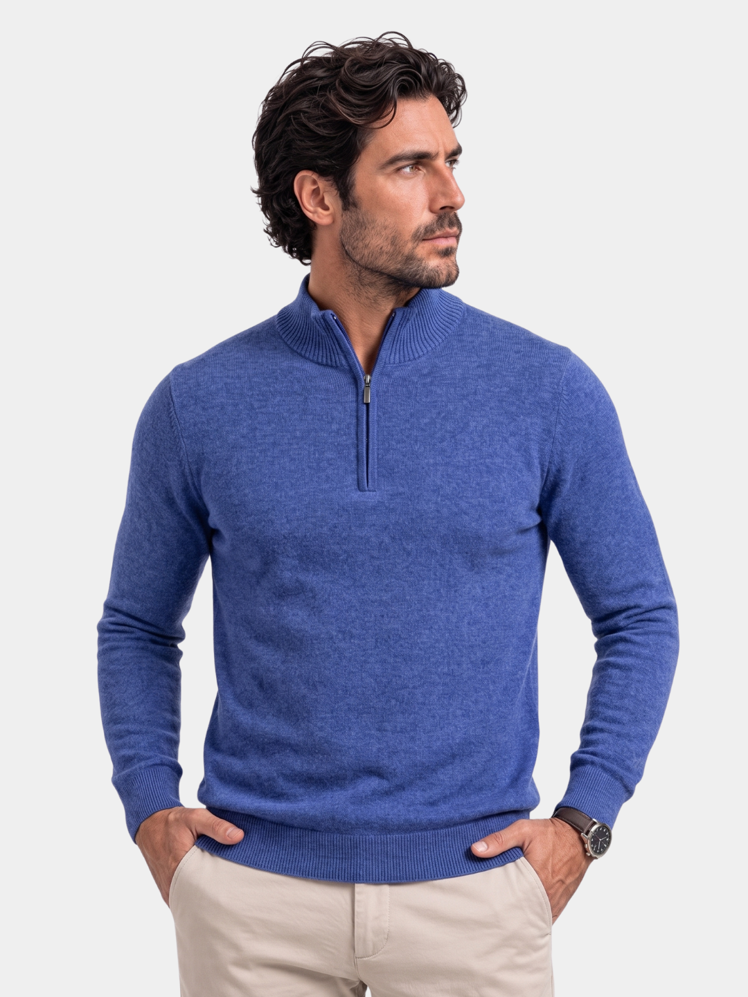 Merino Half Zip Sweater -Nikiam