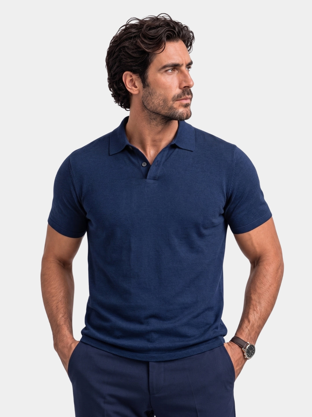 Navy Windsor Polo – Cross & Crown