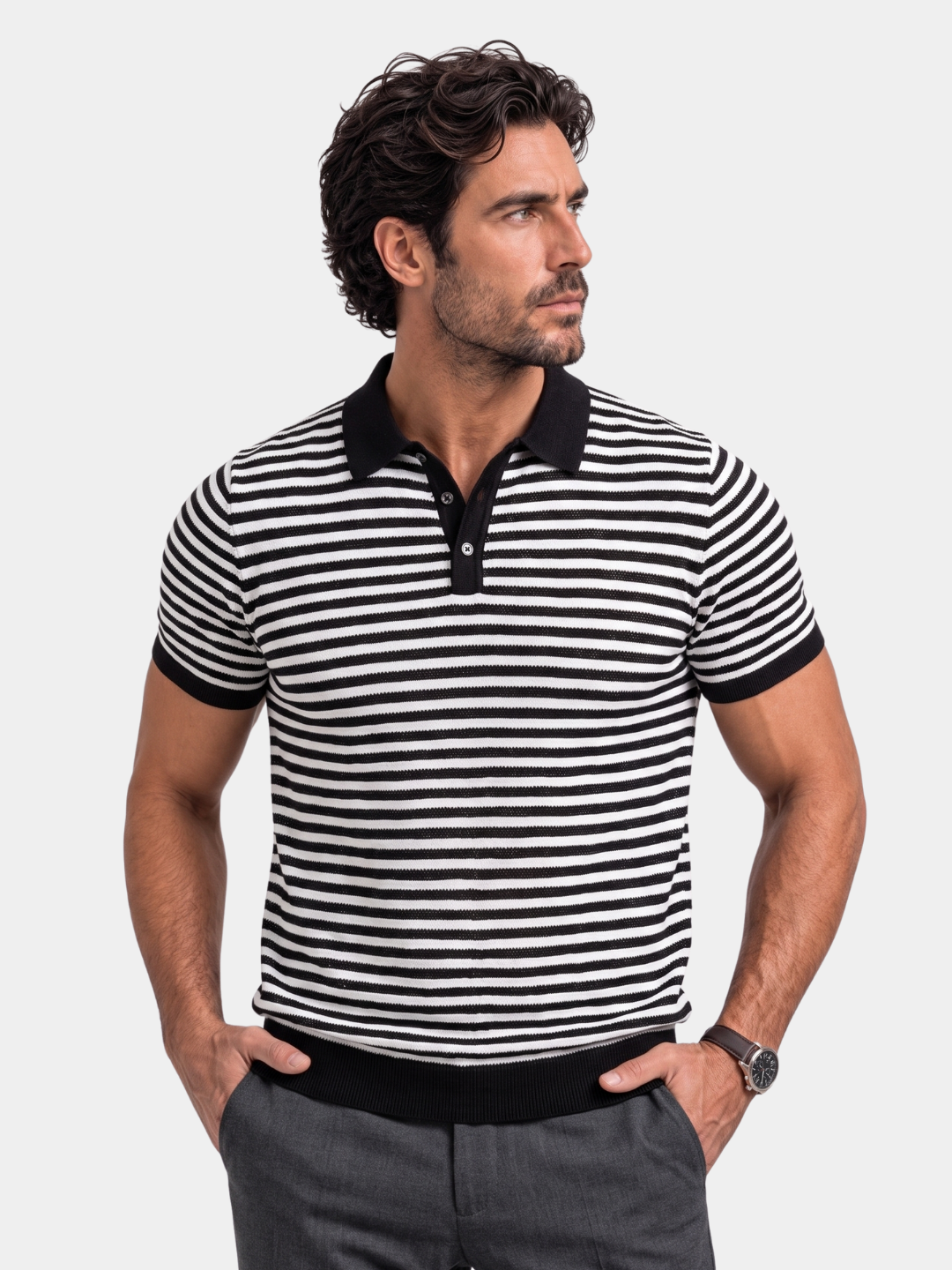 Stripe Class Polo - Cross & Crown