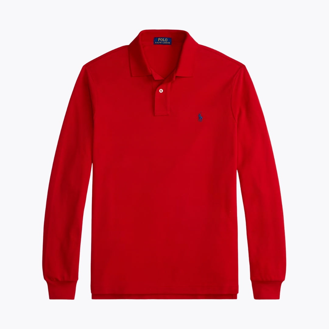 RL Mesh Long-Sleeve Polo Shirt Nikiam