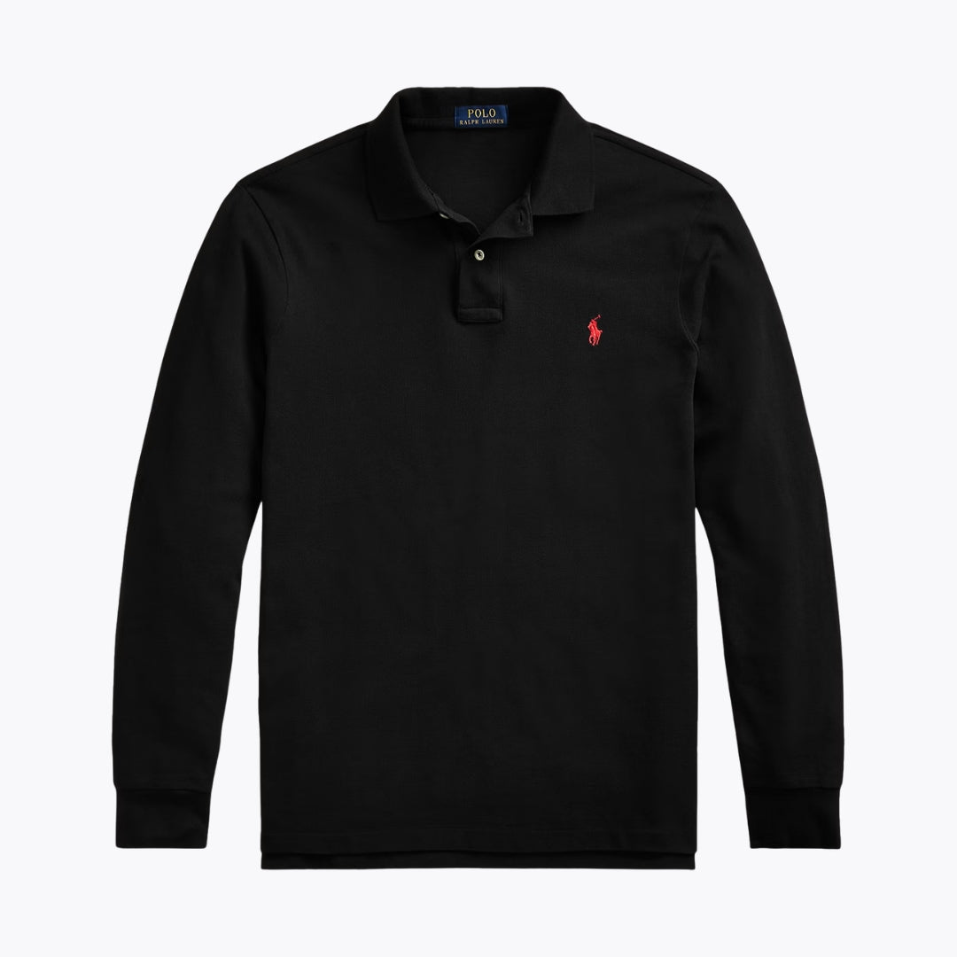 RL Mesh Long-Sleeve Polo Shirt Nikiam