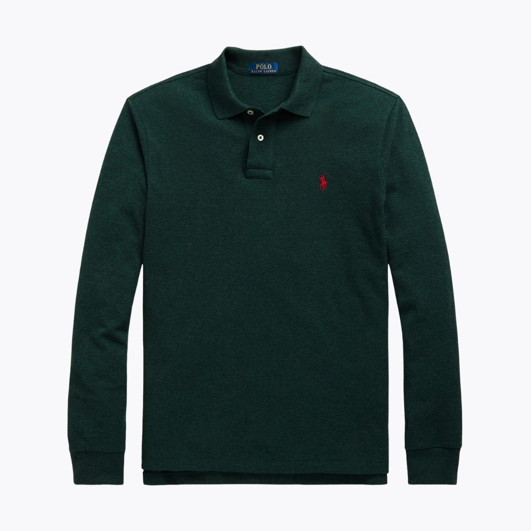 RL Mesh Long-Sleeve Polo Shirt Nikiam