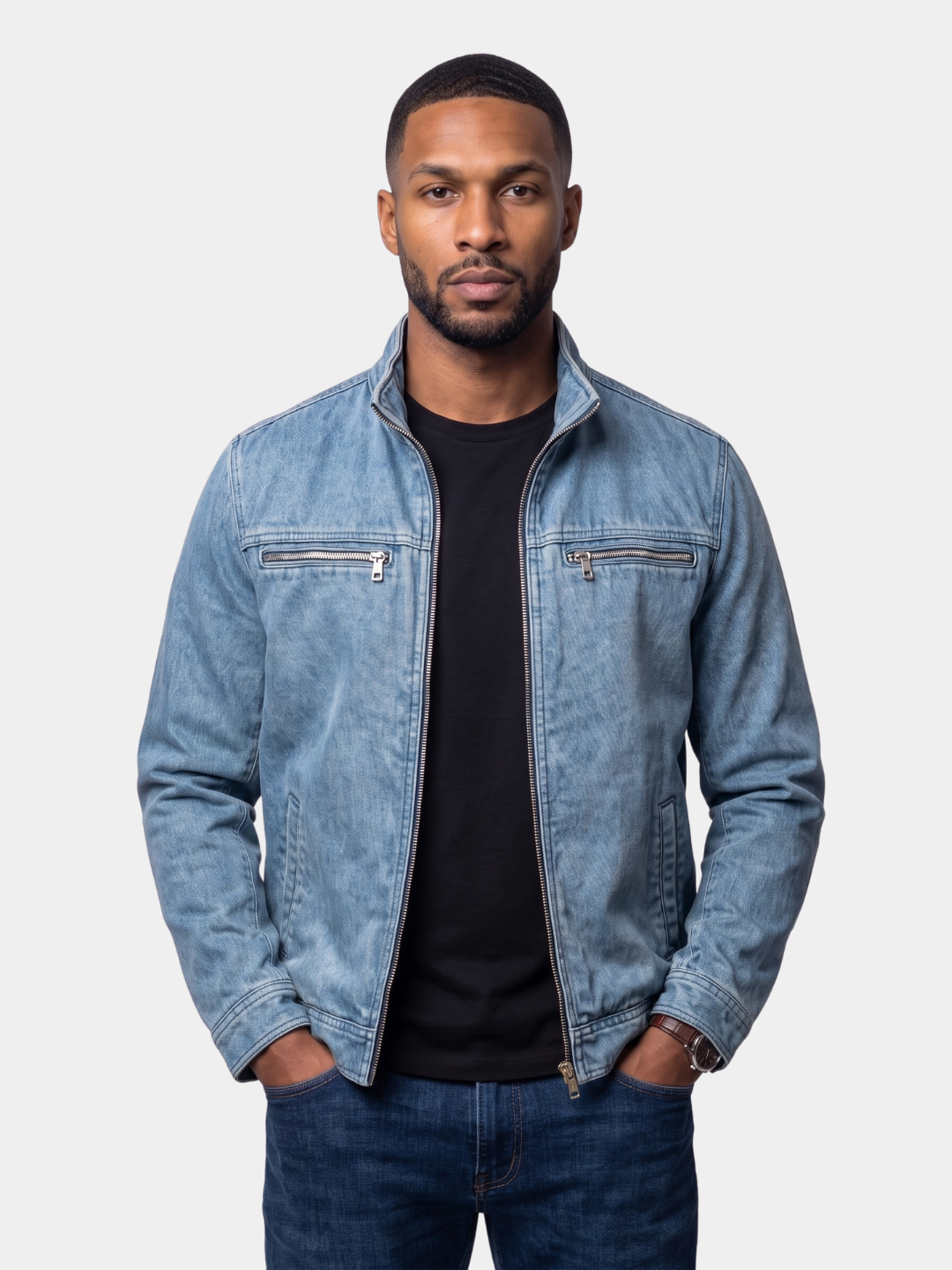 Valmont Vintage Wash Blue Jacket -