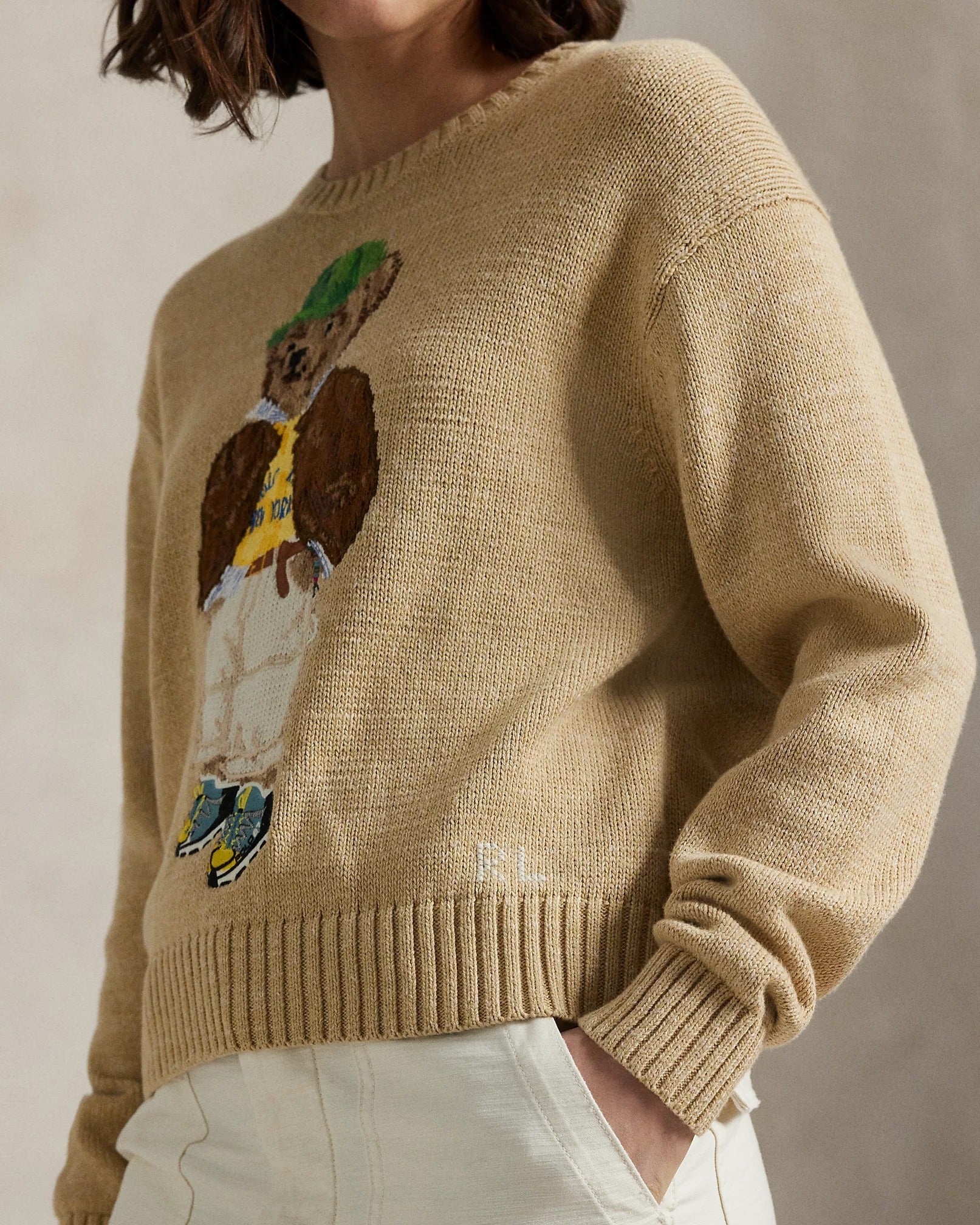Ralph Lauren Sweater | Beige Polo Bear Nikiam
