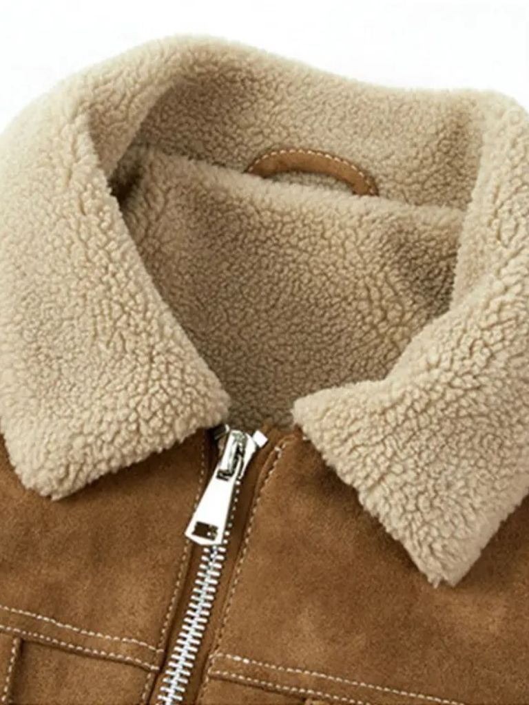 Essential Fleece Suede Jacket -