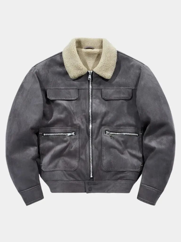 Essential Fleece Suede Jacket -