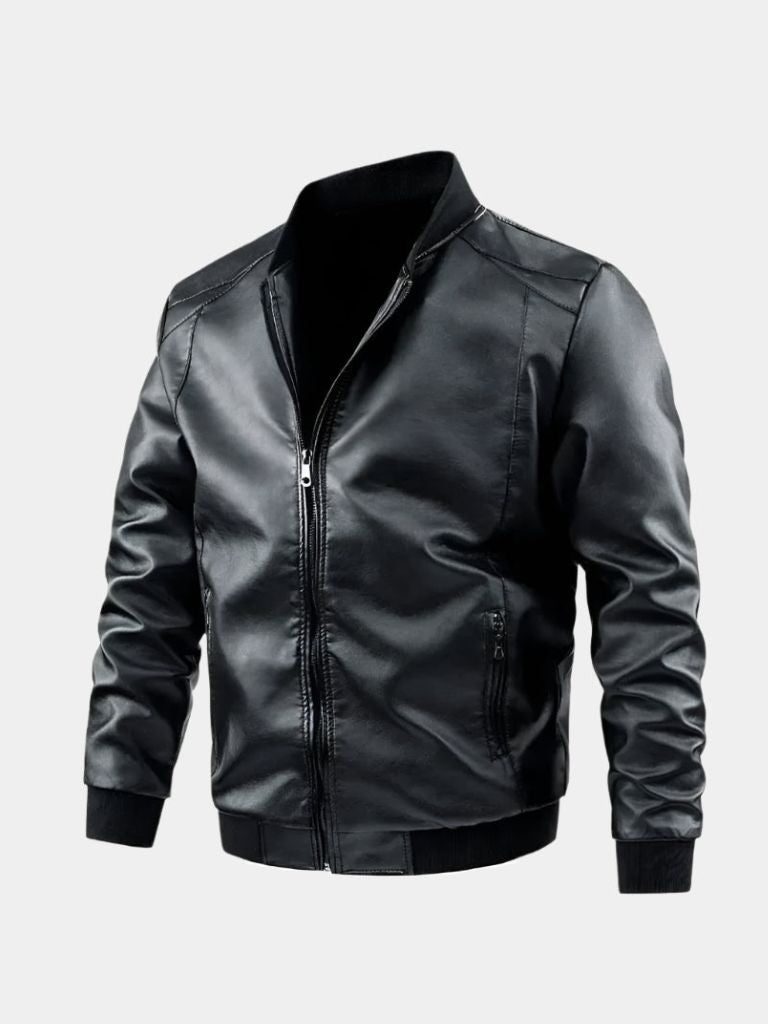 Essential Leather Jacket - Cross & Crown