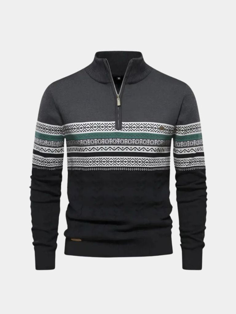 Half Zip Knit Pullover Sweater -