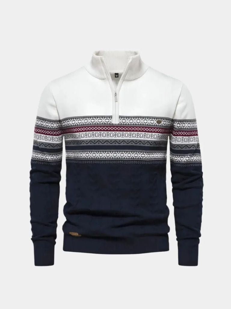 Half Zip Knit Pullover Sweater -