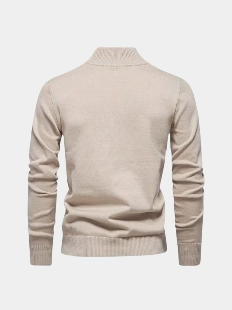 Half Zip Knitwear Solid Color Cardigan Sweater -
