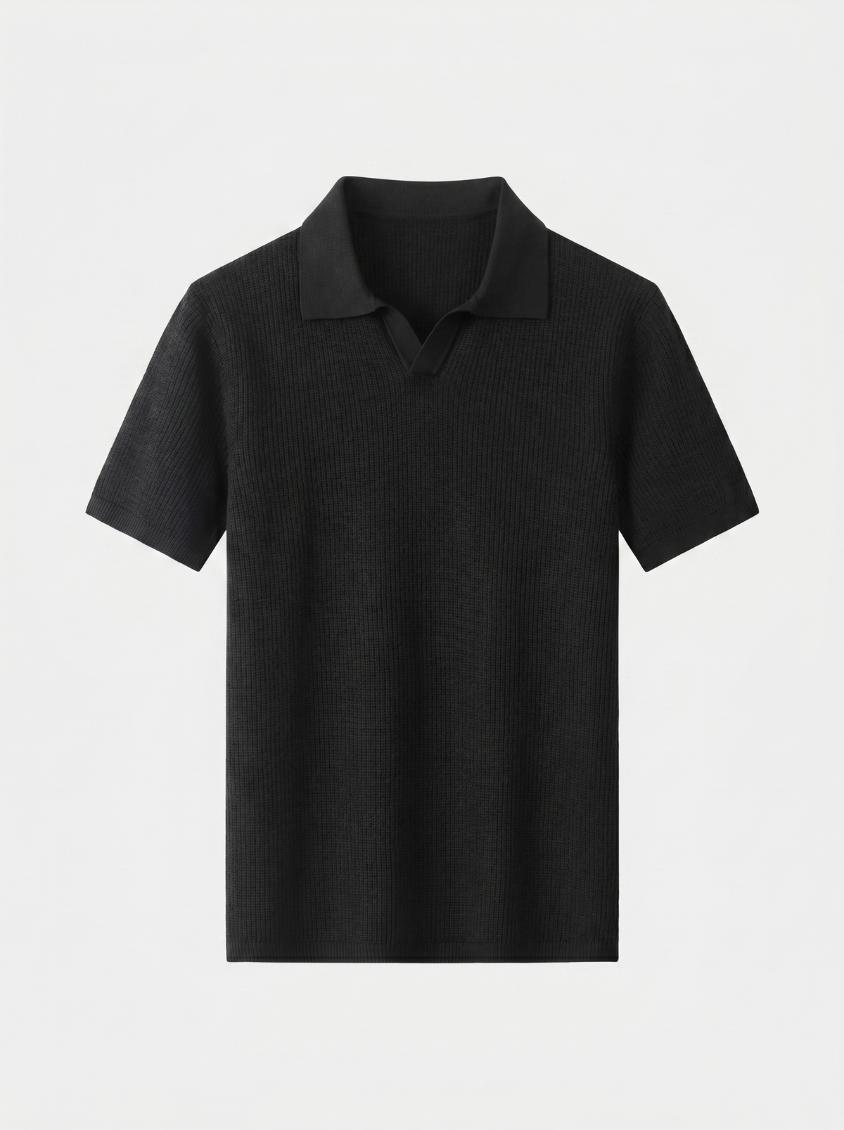 Casual Buttonless Knit Polo Shirt - Cross & Crown