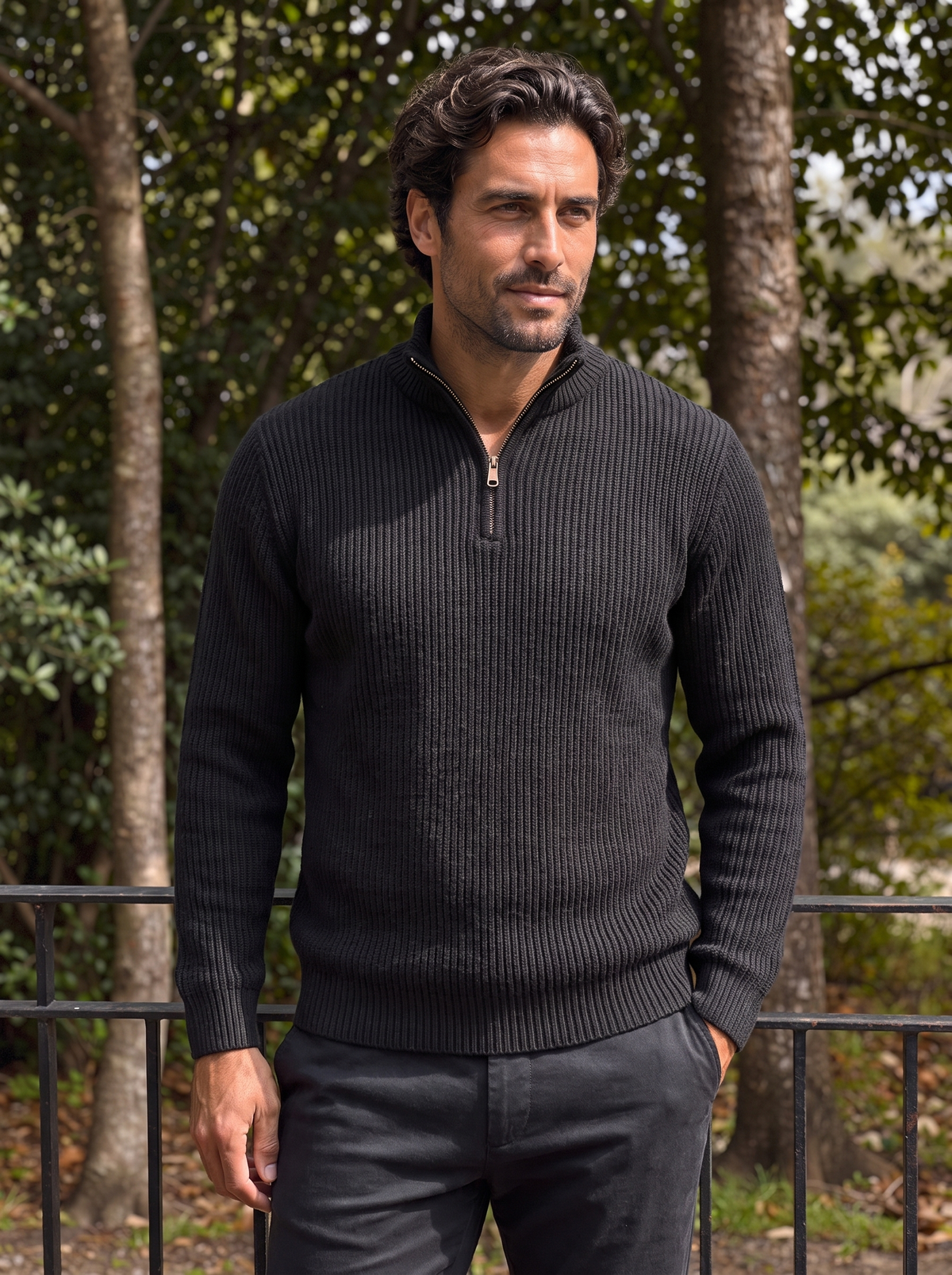 Classic Highland Quarter-Zip Sweater -