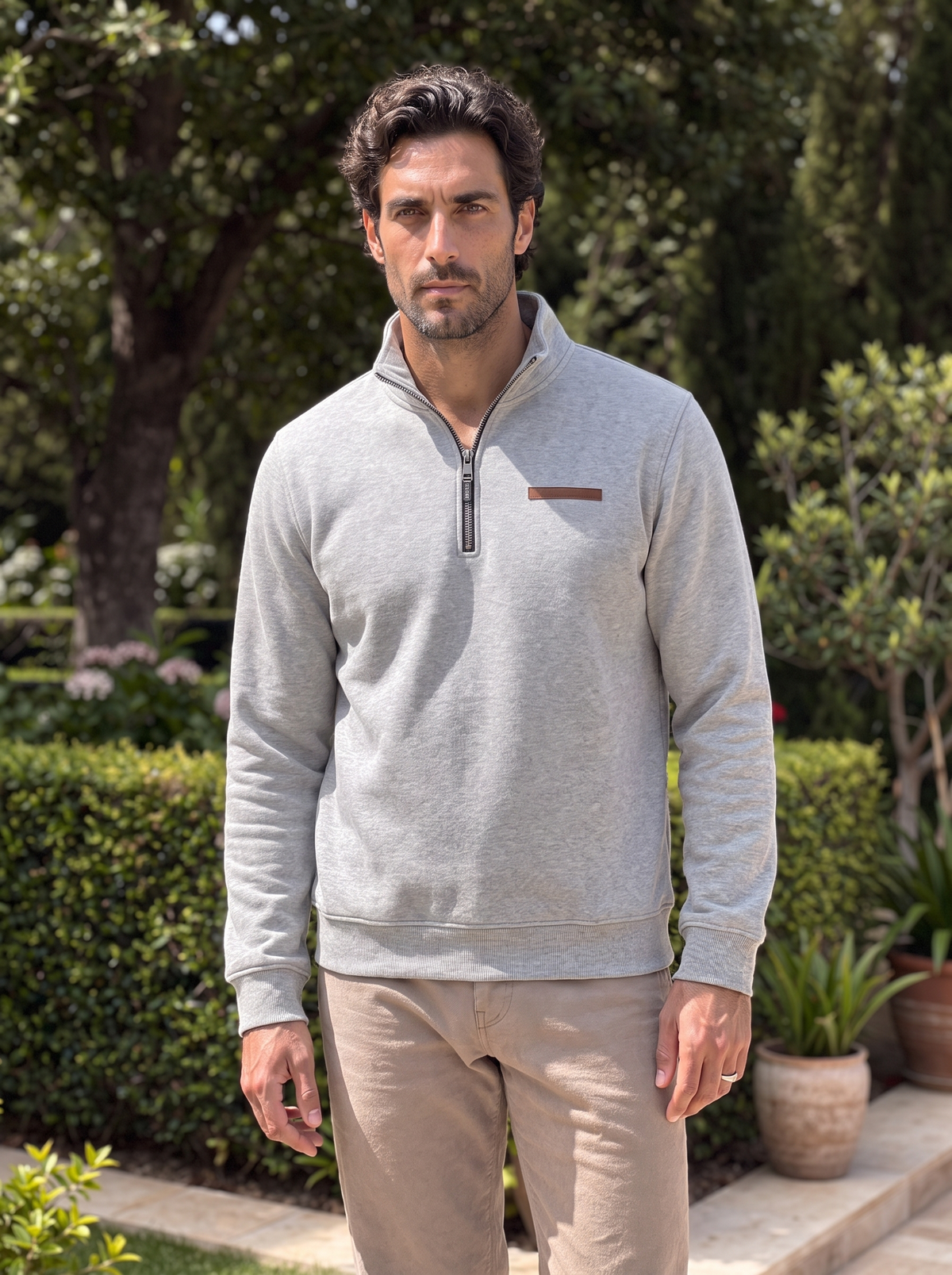 Slate Urban High Collar Pullover -