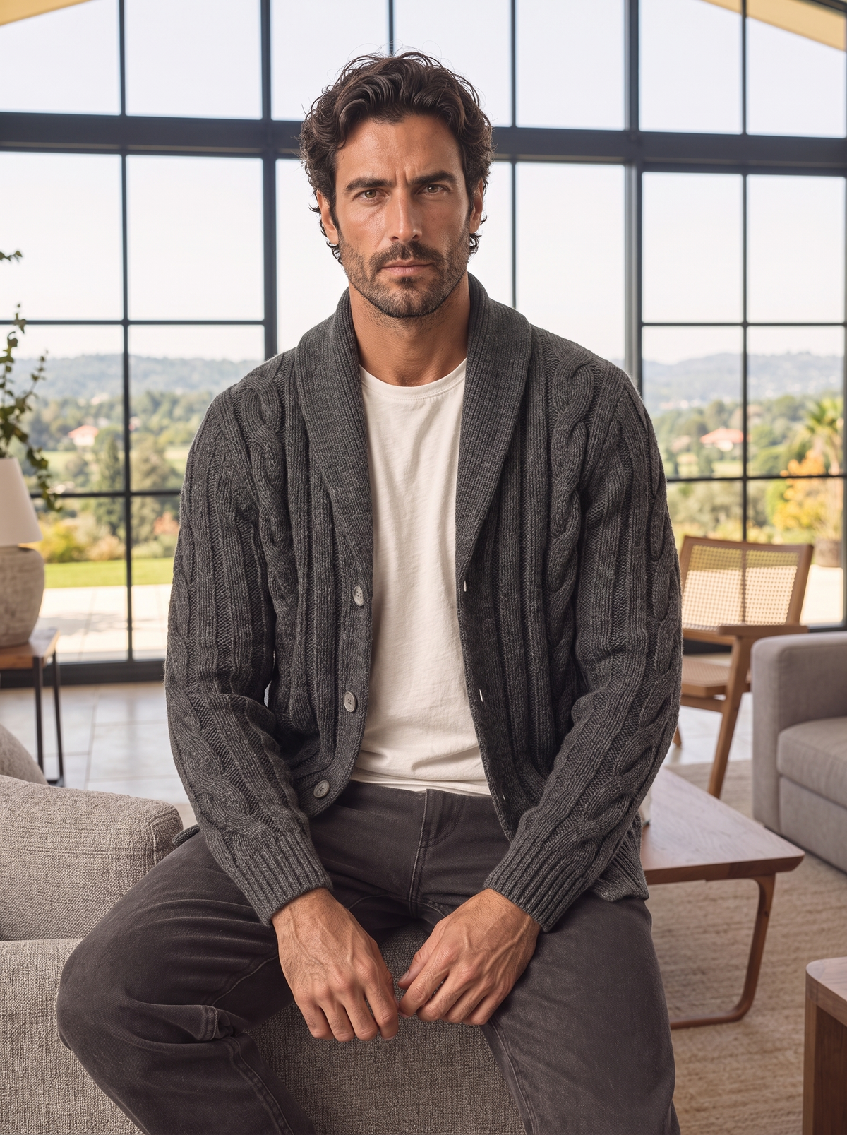 Men's Knitted Cardigan
