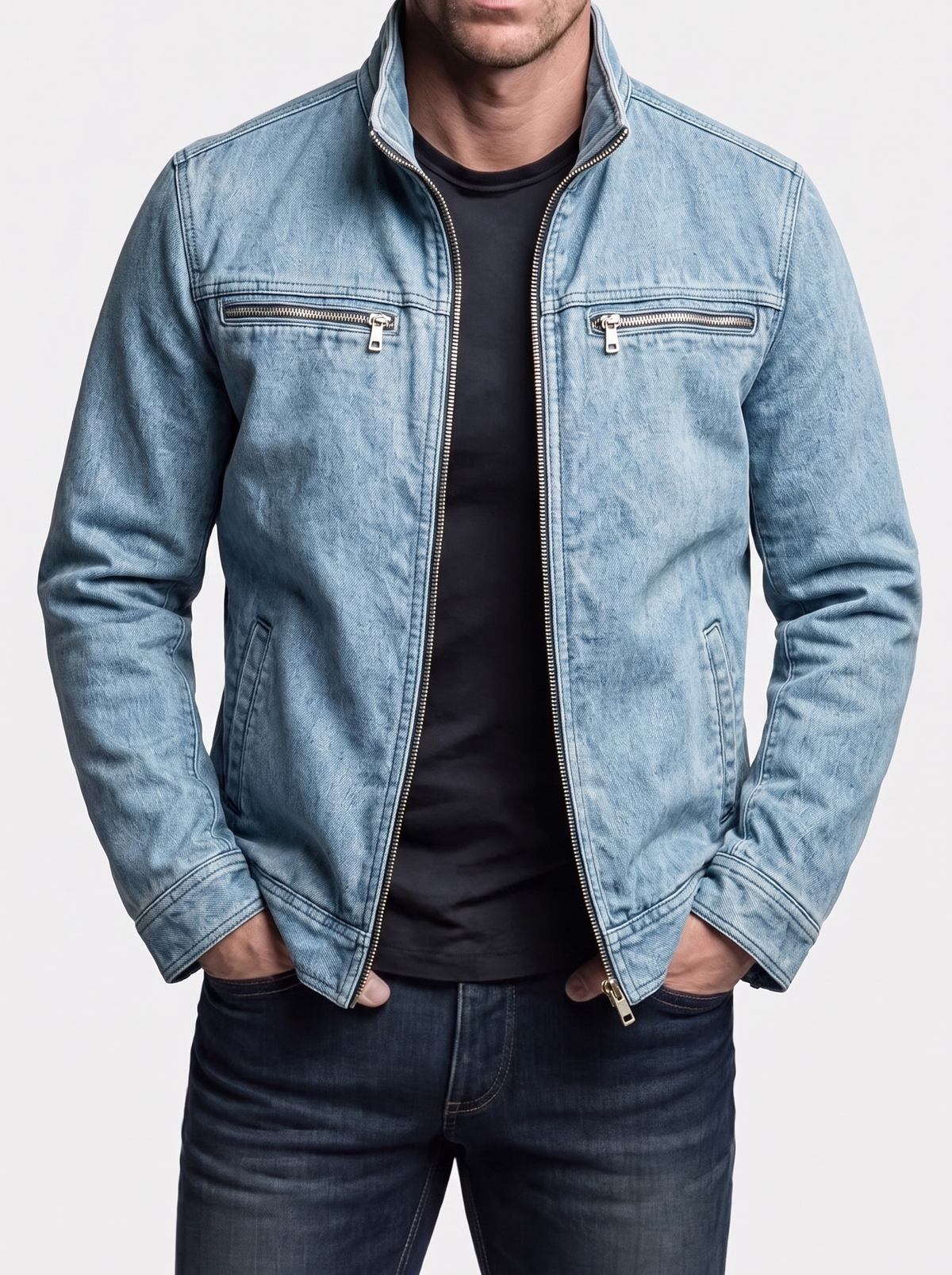 Valmont Vintage Wash Blue Jacket -