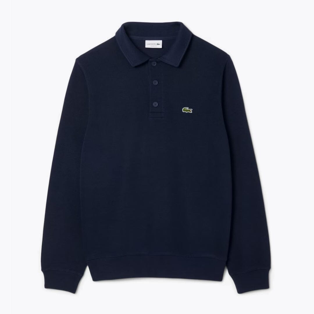 LC Ribbed Cotton Polo Collar Sweatshirt Nikiam