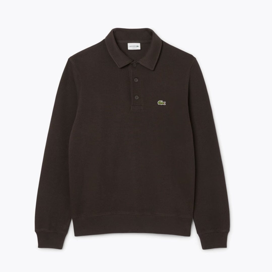 LC Ribbed Cotton Polo Collar Sweatshirt Nikiam