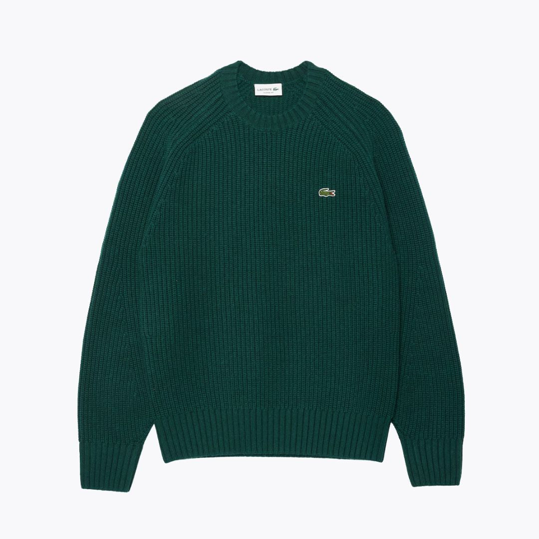 LC Thick Carded Wool Crew Neck Sweater Nikiam
