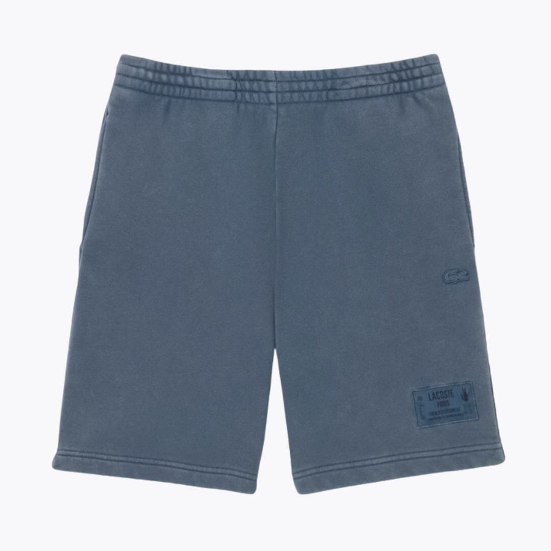 LC Washed Effect Cotton Fleece Shorts Nikiam