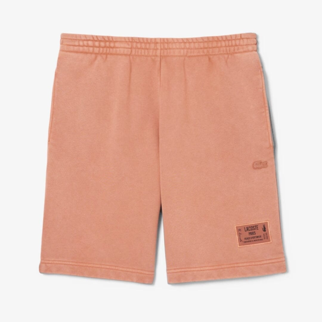 LC Washed Effect Cotton Fleece Shorts Nikiam