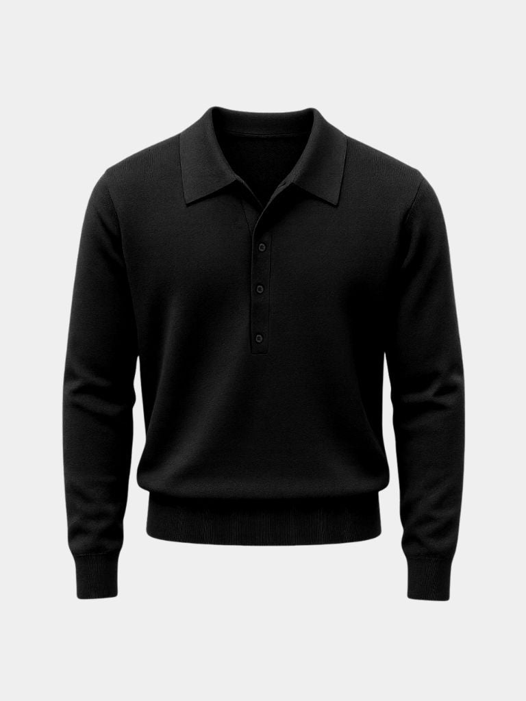 Old Money Knit Polo Pullover -
