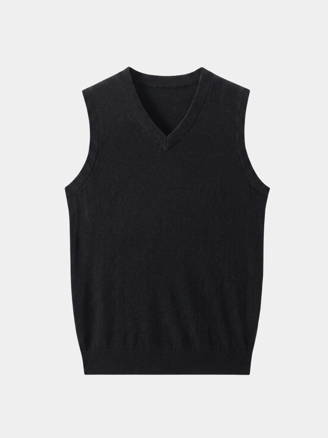 100% Cashmere V Neck Knit Vest -