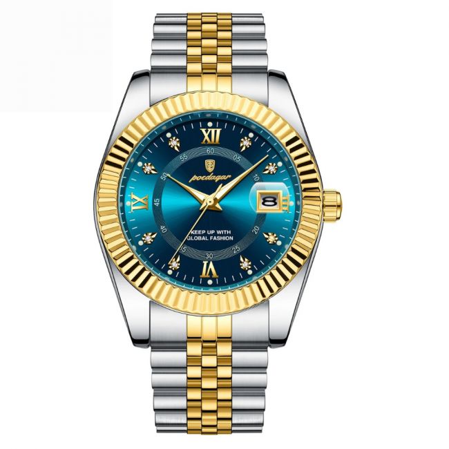 POEDAGAR GoldenStar - 40mm Watch | Water Resistant | Stainless Steel Nikiam