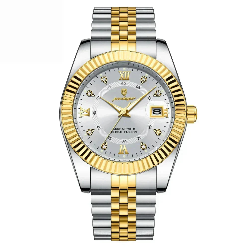 POEDAGAR GoldenStar - 40mm Watch | Water Resistant | Stainless Steel Nikiam