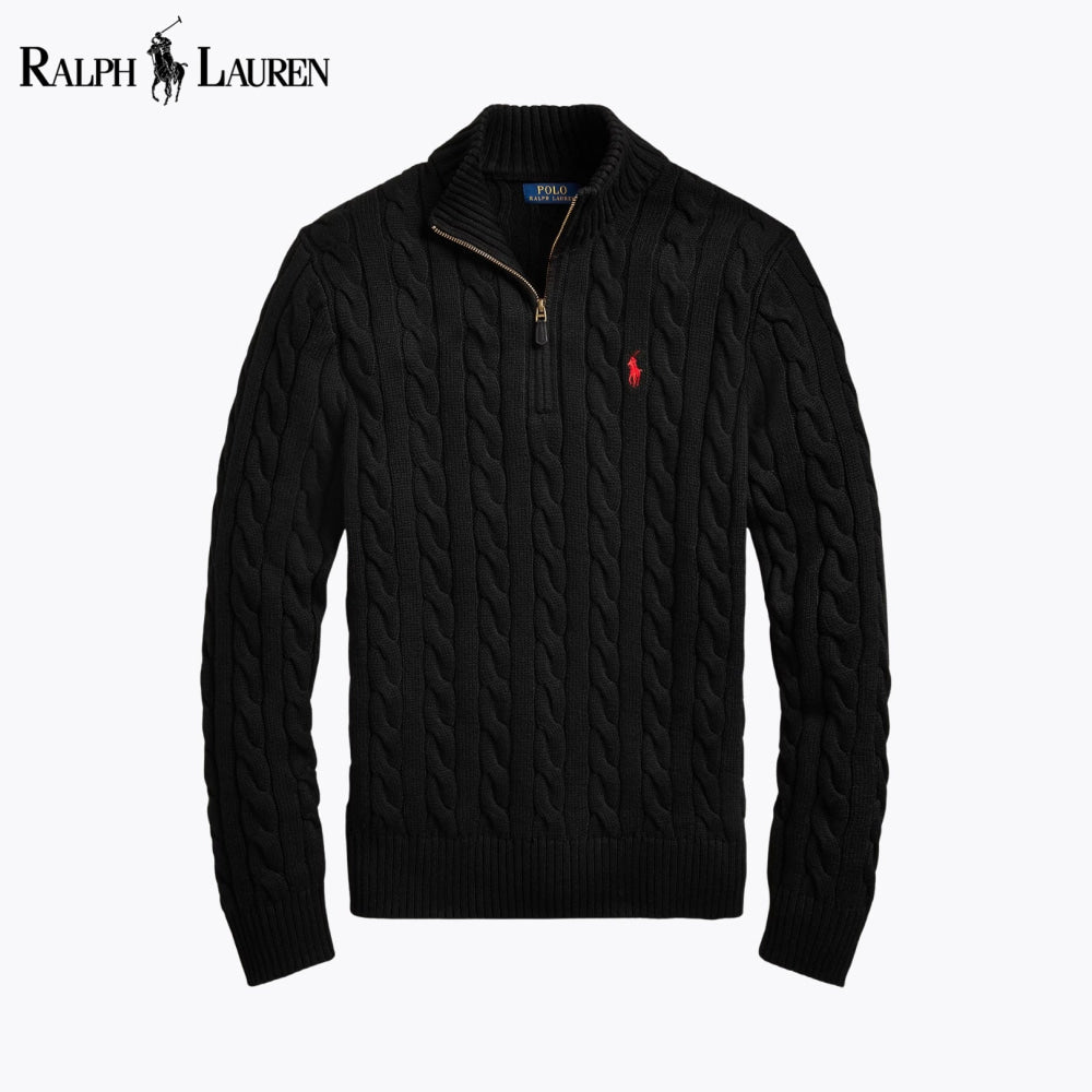 [BUY 1 GET 2] RL Cable-Knit Quarter-Zip Sweater Nikiam