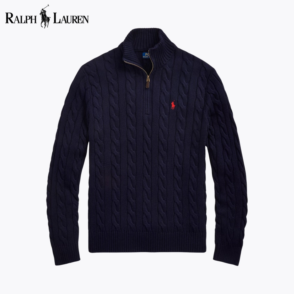 [BUY 1 GET 2] RL Cable-Knit Quarter-Zip Sweater Nikiam