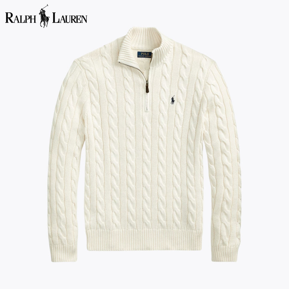 [BUY 1 GET 2] RL Cable-Knit Quarter-Zip Sweater Nikiam