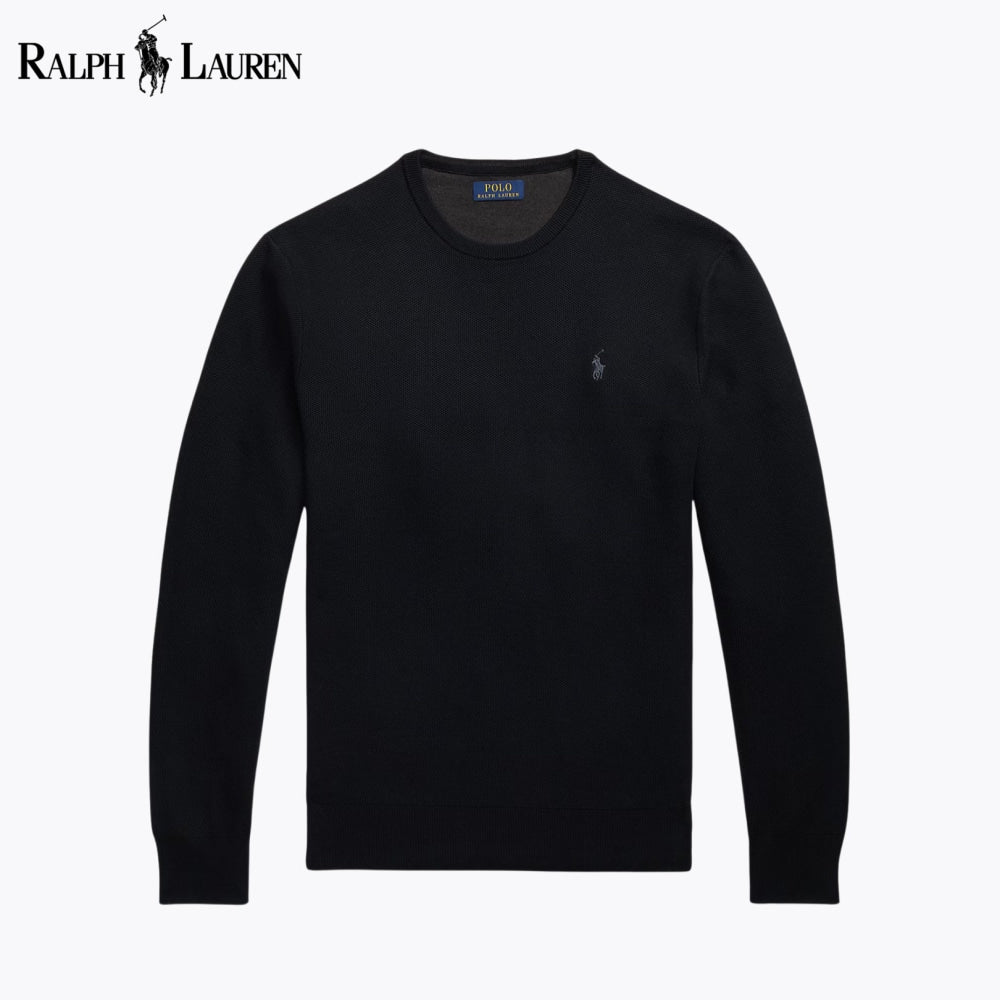 RL Mesh-Knit Cotton Crewneck Sweater Nikiam