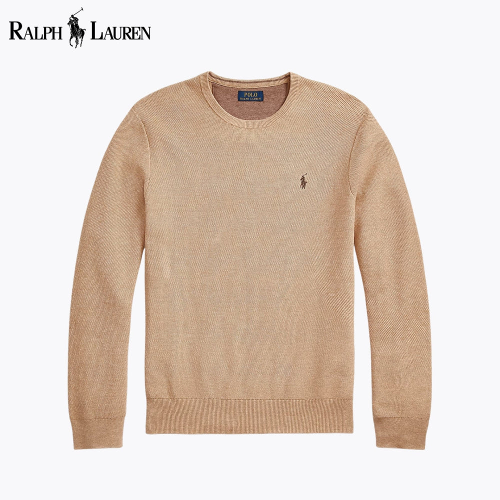 RL Mesh-Knit Cotton Crewneck Sweater Nikiam