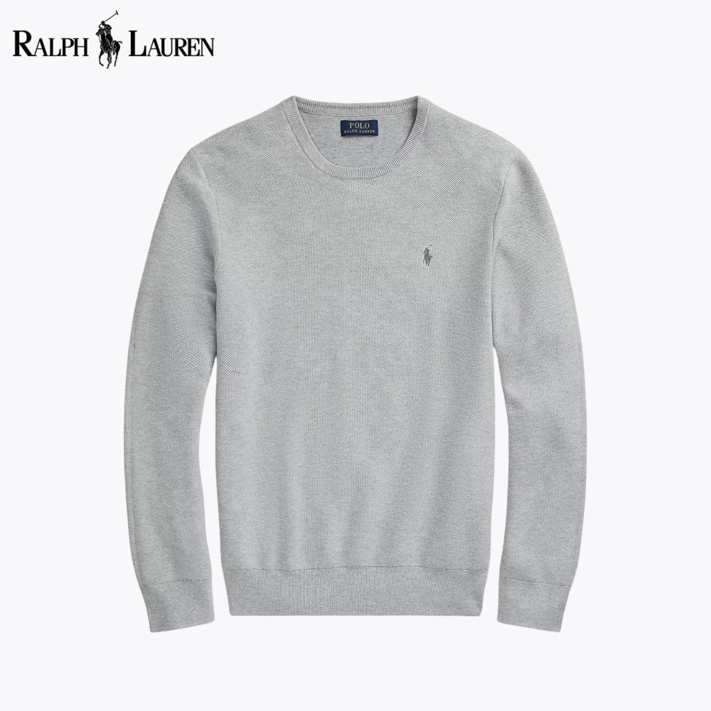RL Mesh-Knit Cotton Crewneck Sweater Nikiam