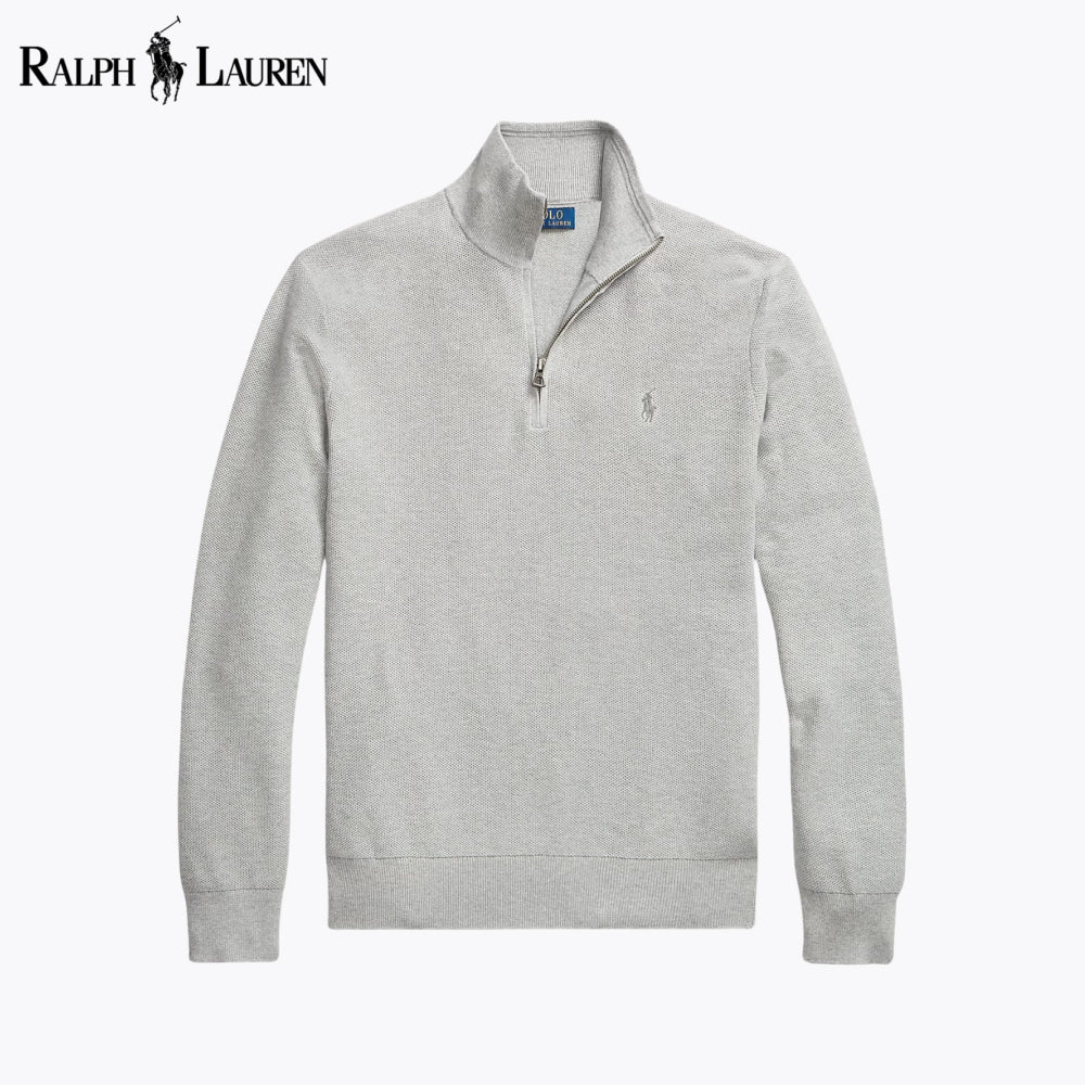 RL Mesh-Knit Cotton Quarter-Zip Sweater Nikiam