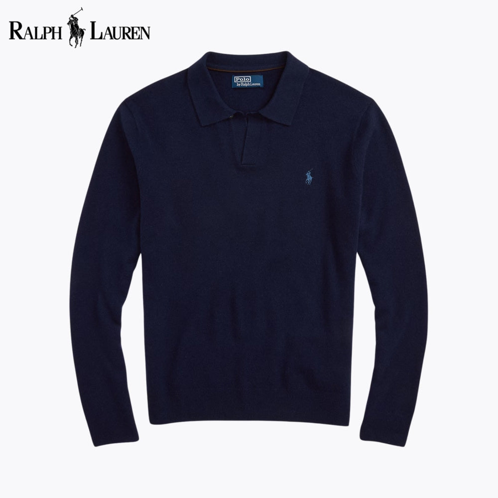 RL Wool Johnny-Collar Sweater Nikiam