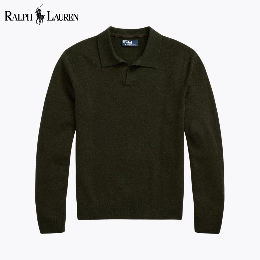 RL Wool Johnny-Collar Sweater Nikiam