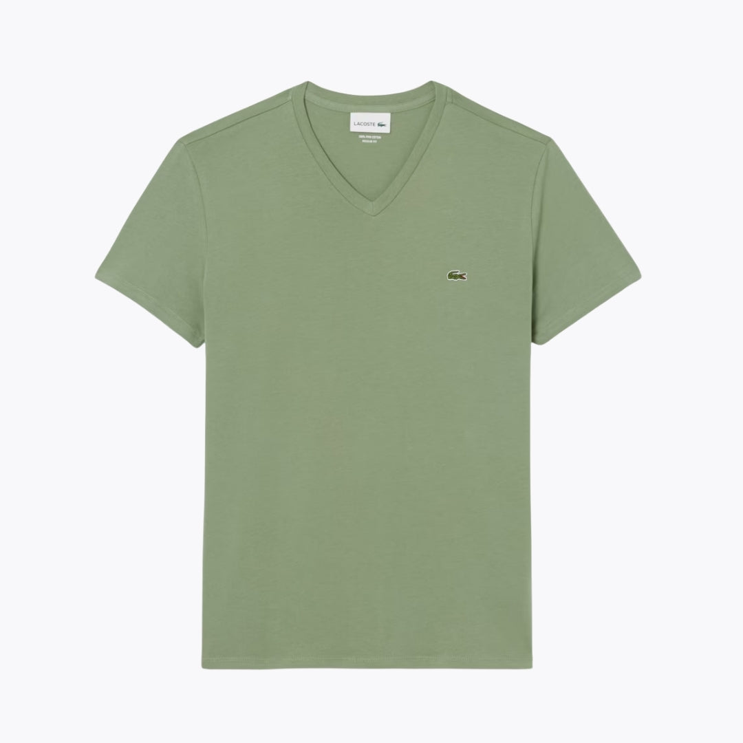 LC Lightweight Cotton Pima V Neck T-shirt Nikiam