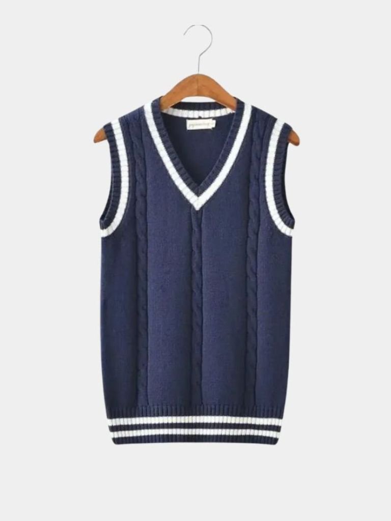 V Neck Elegant Knit Vest -