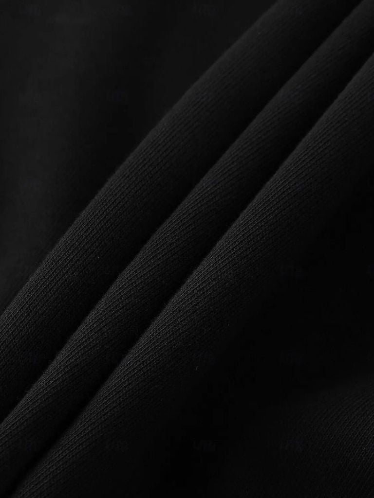 Zip Black Lapel Sports Sweatshirt -